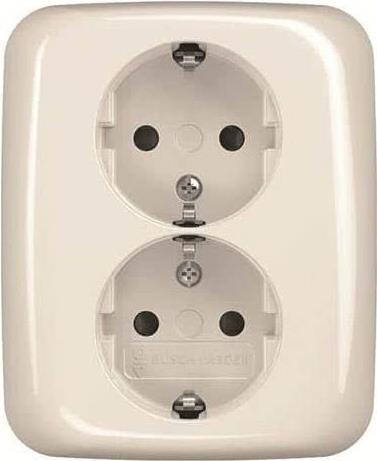 BJ SCHUKODoppelsteckdose202 EUJB-214volle Abdeckung EBS (2TKA00003898)