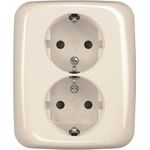 BJ SCHUKODoppelsteckdose202 EUJB-214volle Abdeckung EBS (2TKA00003898)