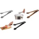 APS Eiszange, Länge: 200 mm, schwarz aus Edelstahl 18/0 hochglanzpoliert, mit Befestigungsclip, - 1 Stück (75855)