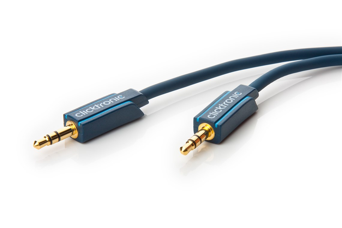 ClickTronic Casual Series Audiokabel 3,5 mm Klinke-Stecker auf 3,5 mm Klinke-Stecker 10 m Blau