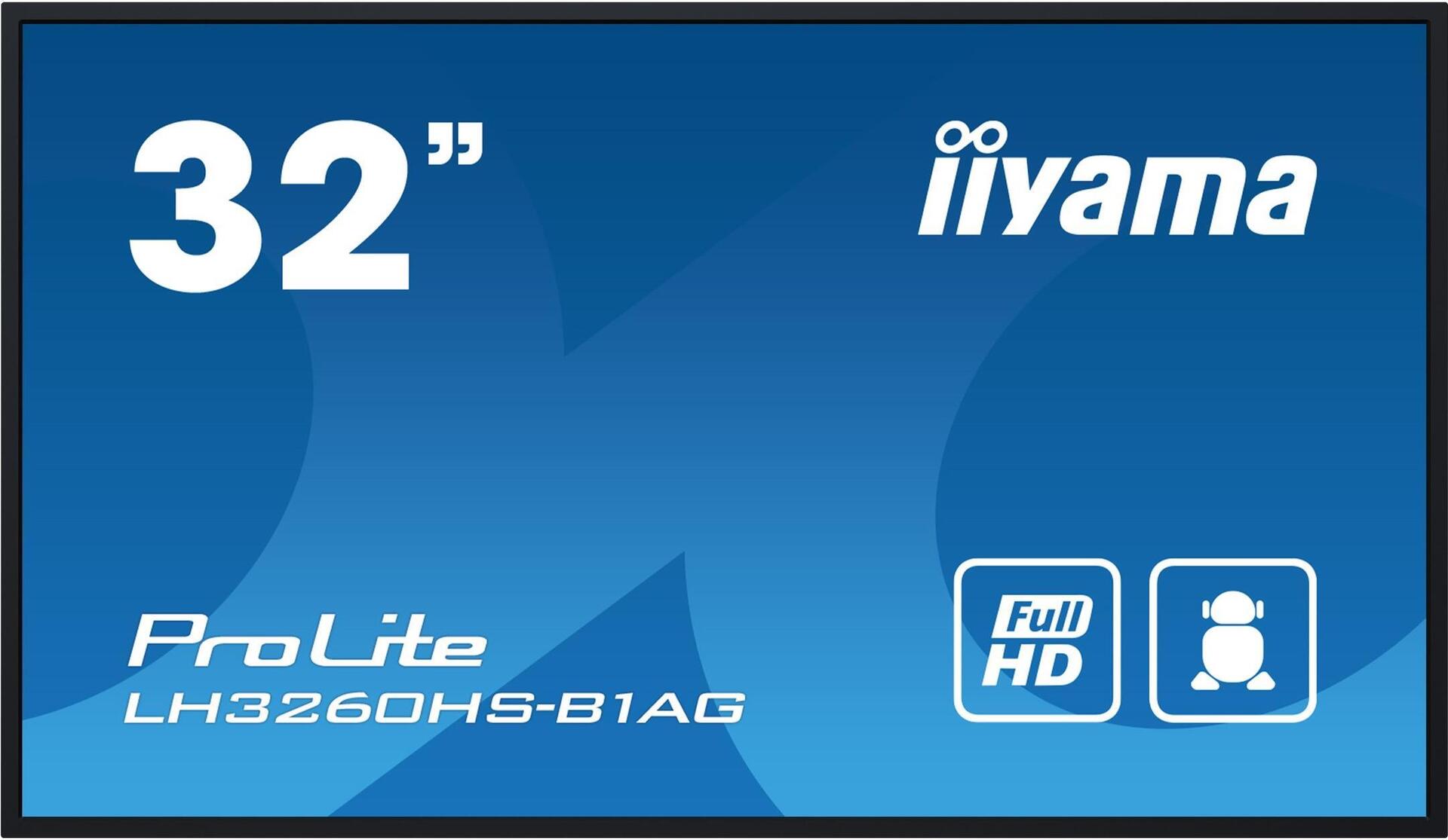 iiyama ProLite LH3260HS-B1AG 31,5" Digital Signage Display Full HD VA 500 cd/m² Android 11 Schwarz