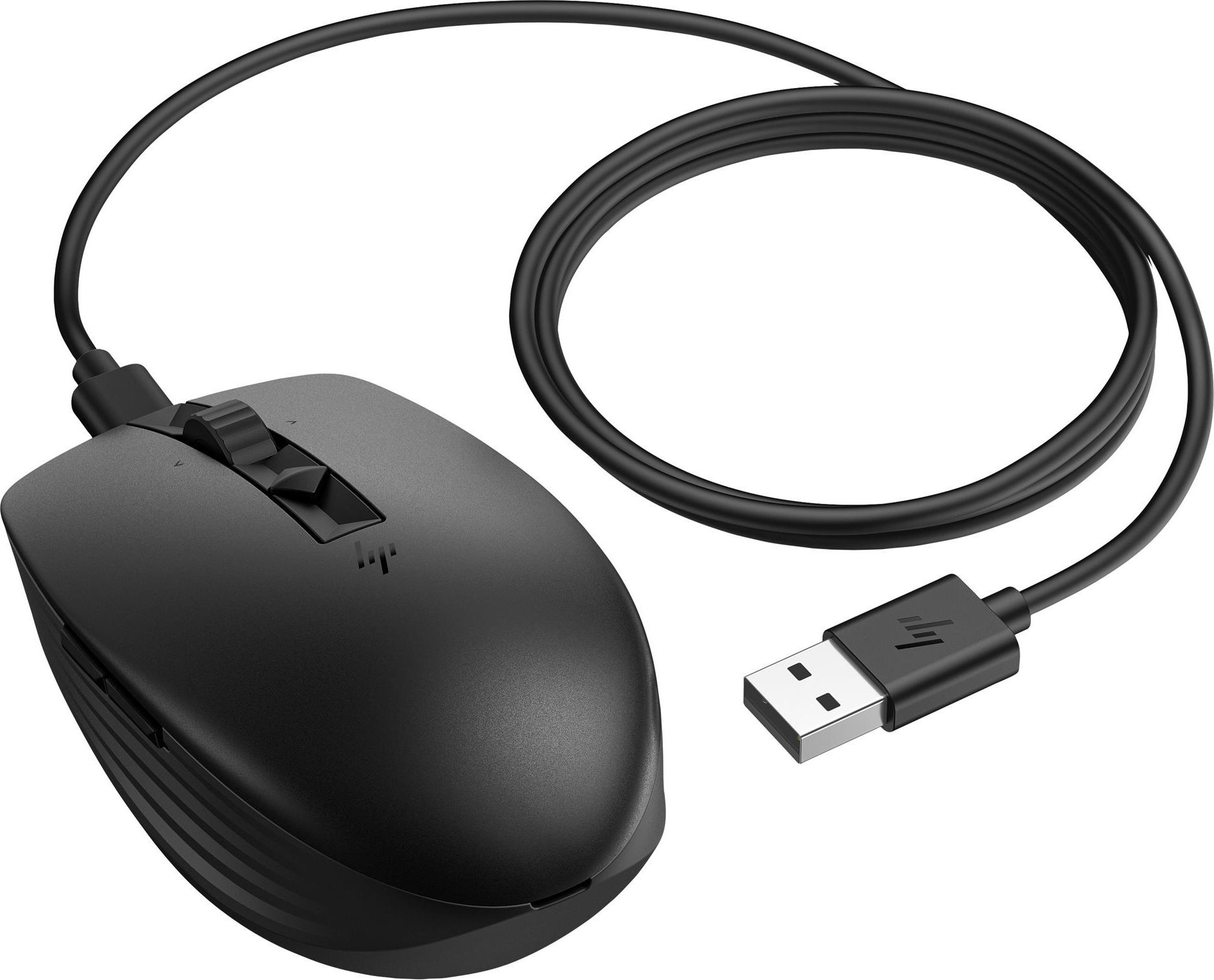 HP 710 Kabellose Maus 7 Tasten Bluetooth 5.3 2.4 GHz Schwarz