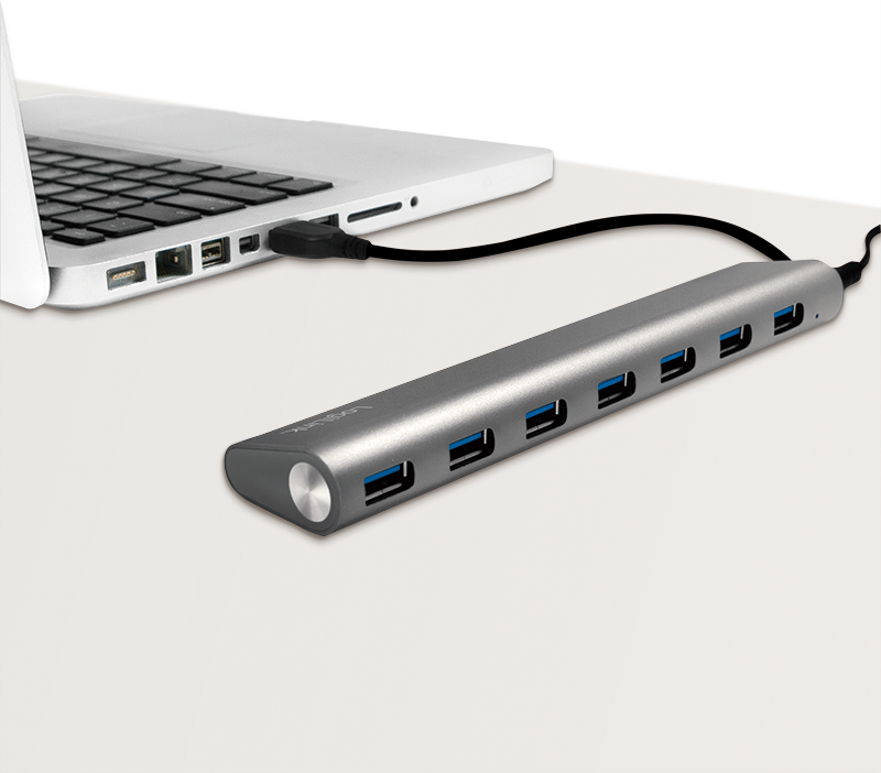 Logilink USB 3.0 Hub 7-Port with Card Reader, Aluminum UA0308