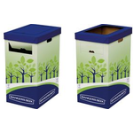 Fellowes BANKERS BOX Recycling-Behälter, groß, grün/blau aus 100% recyceltem Karton, FSC-zertifiziert, manueller - 2 Stück (8049202)