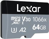 Lexar Professional 1066x microSDXC UHS-I Cards SILVER Series Speicherkarte 64 GB Klasse 10 (LMS1066064G-BNANG)