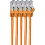 shiverpeaks BS75511-1.5O-SET5. Kabellänge: 1,5 m, Kabelstandard:Cat.7 Rohkabel, Kabelschirmung: S/FTP (S-STP), Anschluss 1: RJ-45, Anschluss 2: RJ-45, Steckerverbindergeschlecht: Männlich/Männlich, Beschichtung Steckerkontakte: Gold (BS75511-1.5O-SET5)