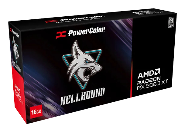 PowerColor Hellhound Radeon RX 9060 XT 16 GB OC Grafikkarte Schwarz