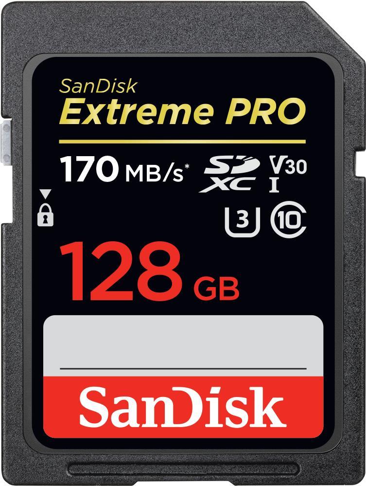 Sandisk Exrteme PRO 128 GB Speicherkarte SDXC Klasse 10 UHS-I (SDSDXXY-128G-GN4IN)