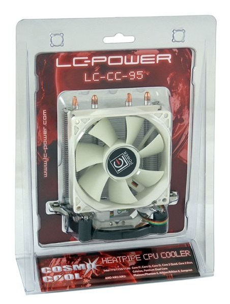 LC Power Cosmo Cool LC-CC-95 Prozessor-Luftkühler 90 mm Weiß, Silber