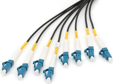 DIGITUS 150 M BREAKOUT CABLE 8 FIBERS SM G.657.A1 LC/UPC-LC/UPC BLK (DK-2A338UE50BK-BBB)