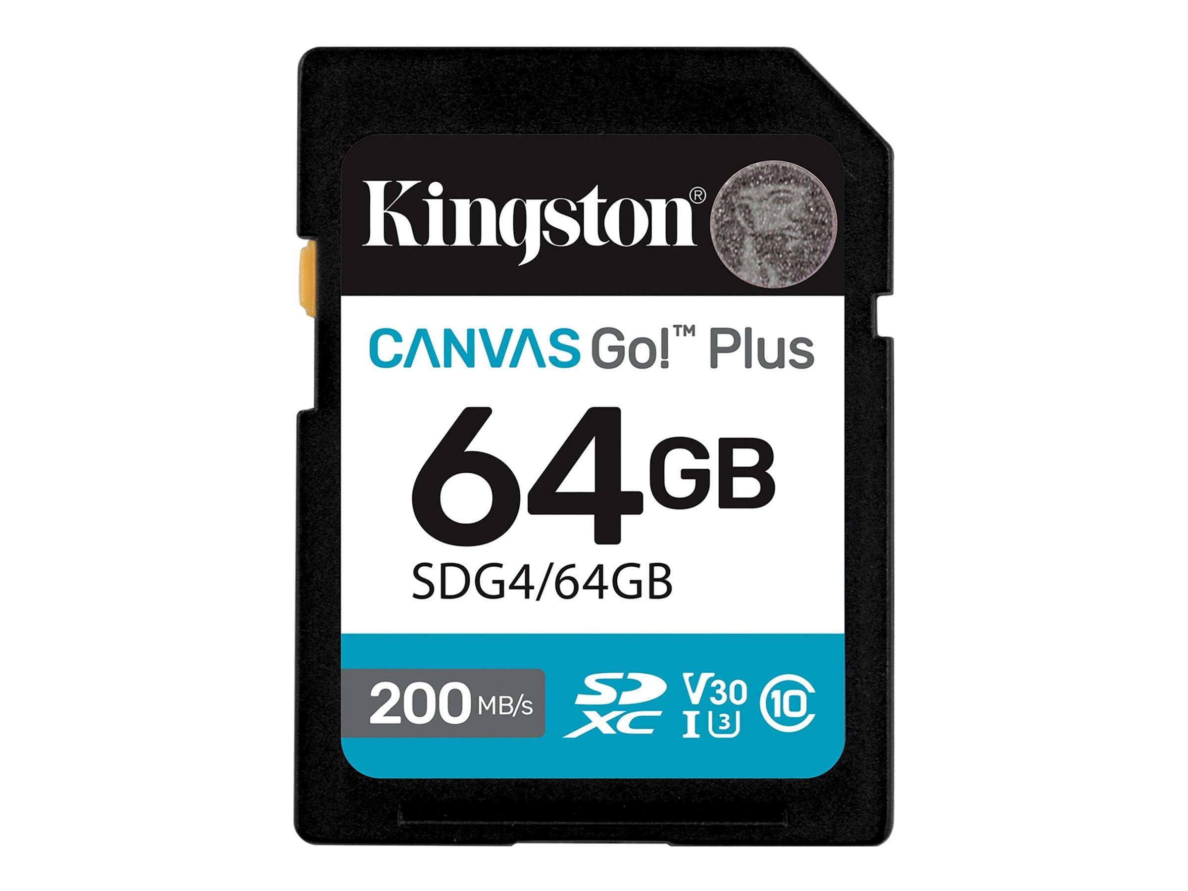 Kingston Canvas Go! Plus SDXC UHS-I Speicherkarte 64 GB V30 U3 Class 10 Schwarz
