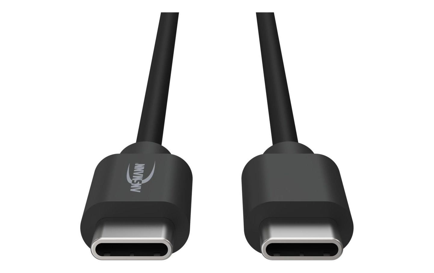 Ansmann 1700-0122 USB-Kabel 2 m USB-C auf USB-C 5 Gbit/s Schwarz