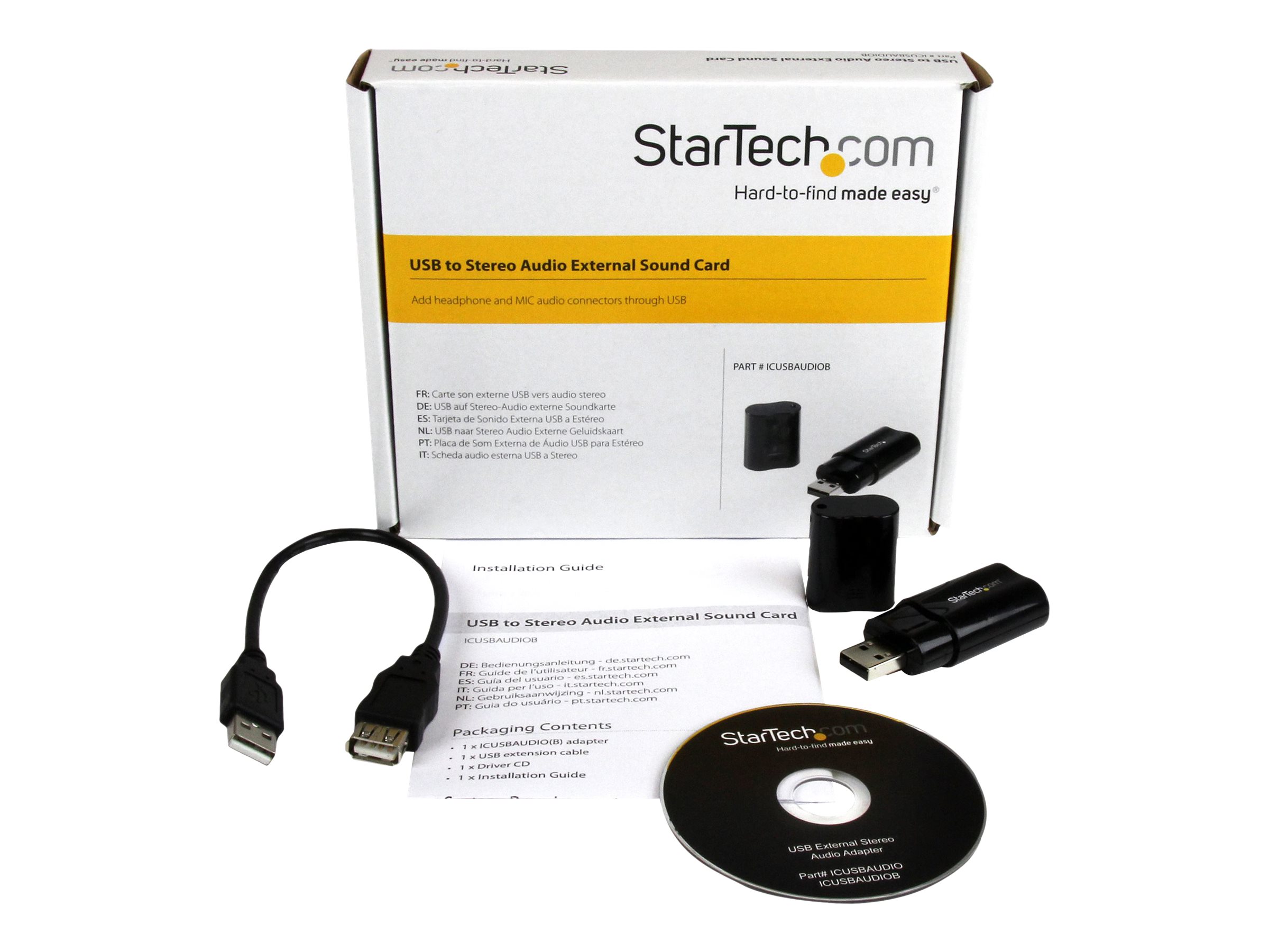 StarTech ICUSBAUDIOB USB Sound Card Schwarz