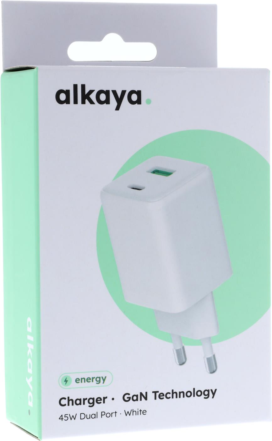 alkaya NEXUS-Laderät mit GaN-Technologie 45W weiss (CR-50007)