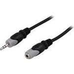 Deltaco MM-164 Audio-Kabel 15 m 3.5mm Schwarz - Grau (MM-164)