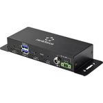 Renkforce RF-4679566 2+2 Port USB 3.0-Hub Metallgehäuse, zur Wandmontage Schwarz (RF-4679566)