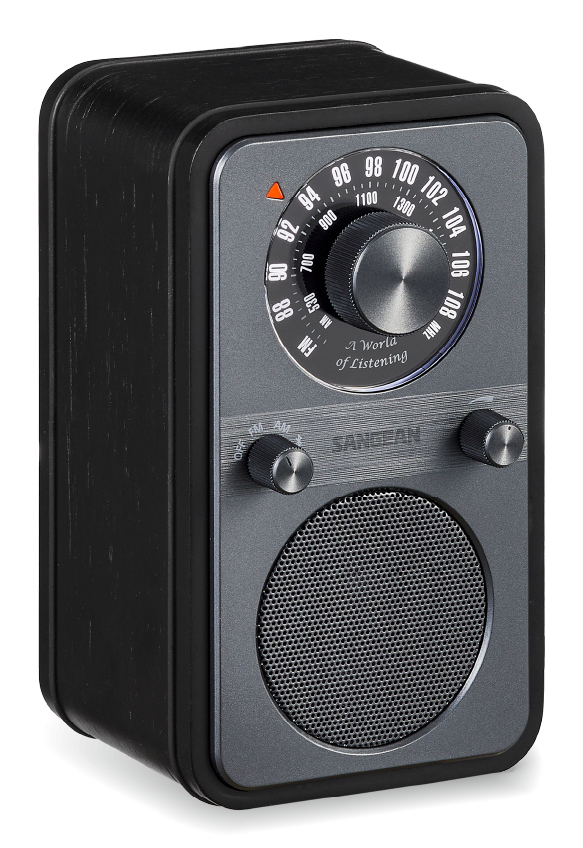 Sangean WR-9 Tragbares FM/AM-Radio Echtholz Bluetooth 8W Midnight Oak