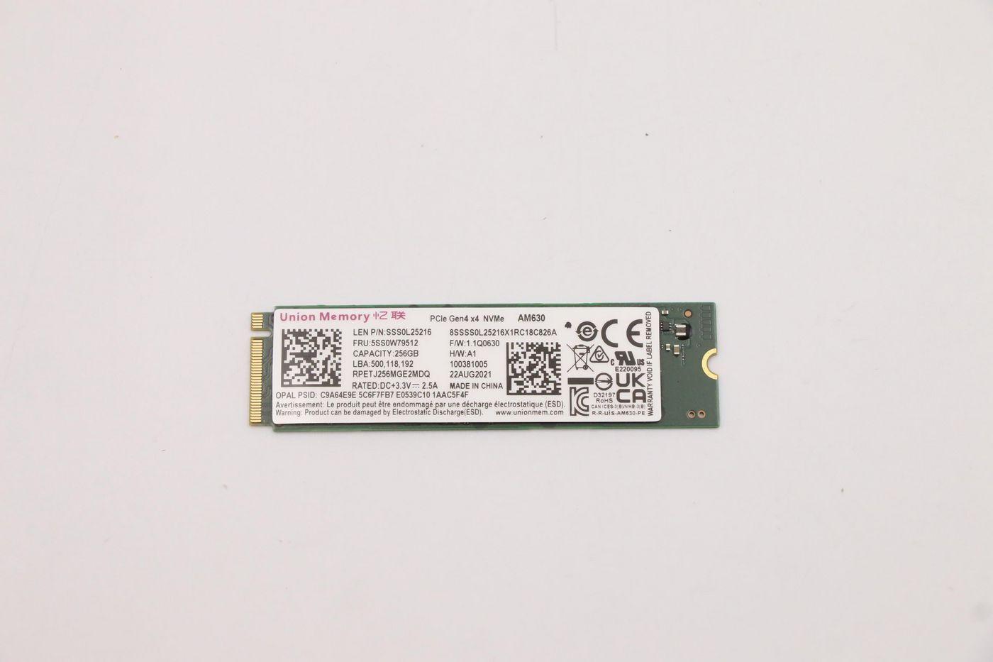 Lenovo SSDASM 256GM.22280PCIe4x4UMOPAL (5SS0W79512)