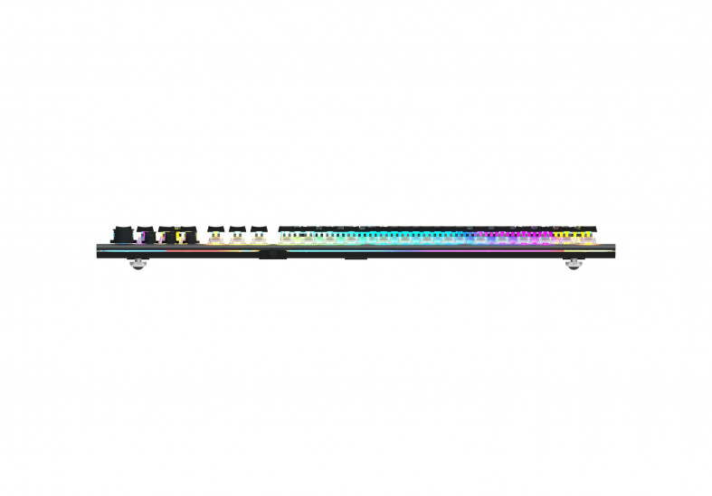 iBox Aurora K-5 Mechanische Tastatur RGB USB QWERTY Schwarz, Silber