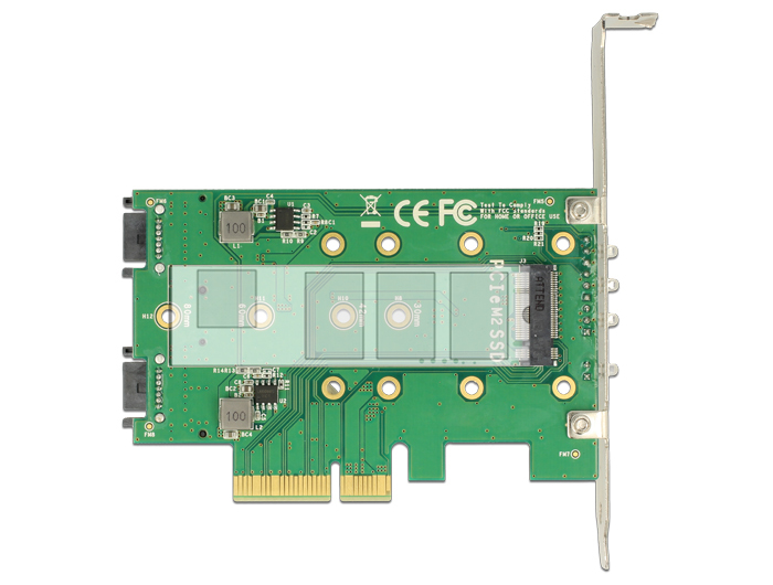 Delock PCI Express Karte 3 x M.2 Slot Low Profile PCIe 3.0 x4