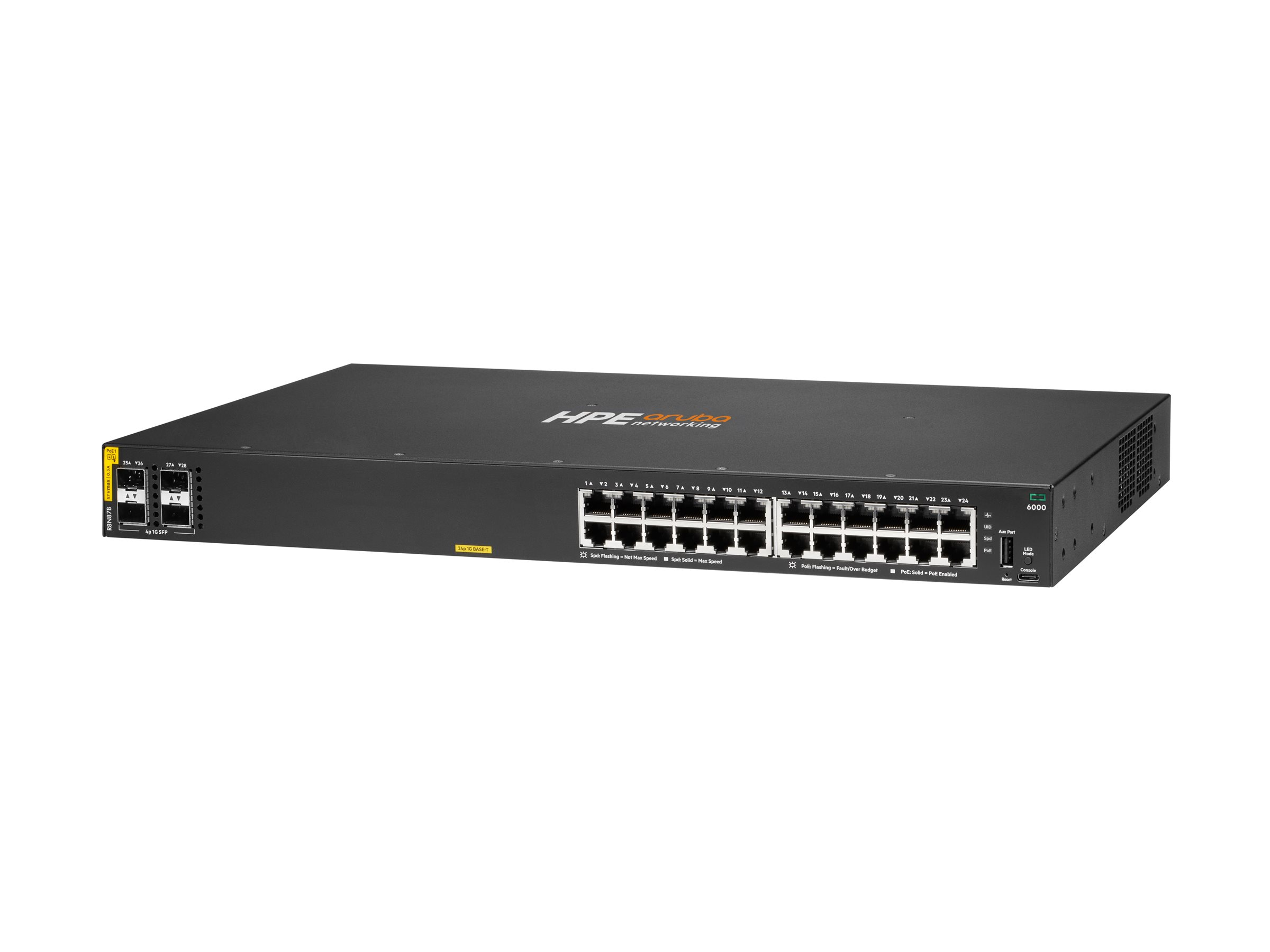 HPE Aruba Networking CX 6000 24p Class4 PoE 4p SFP Switch