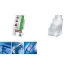 sigel Tisch-Prospekthalter, Acryl, DIN A5, mit 3 Fächern glasklar, Fülltiefe: 30 mm, auch zur Wandbefestigung (LH132)