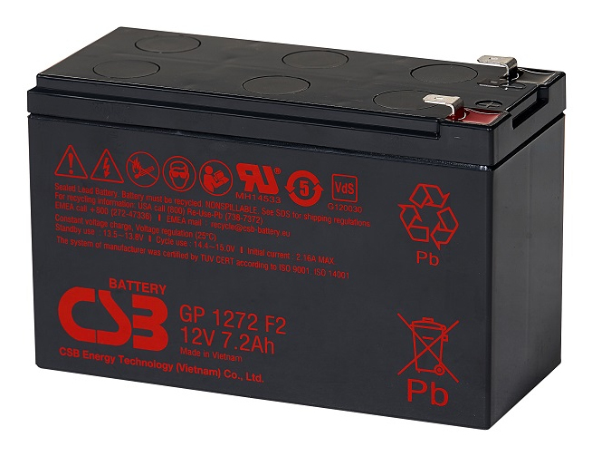 CSB GP GP1272 F2 12 V 7,2 Ah Schwarz