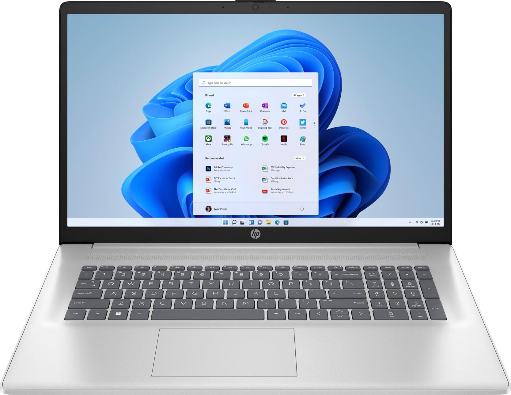 HP 17-cp3179ng 17,3" Notebook AMD Ryzen 7 7730U 16 GB RAM 512 GB SSD Natural Silver