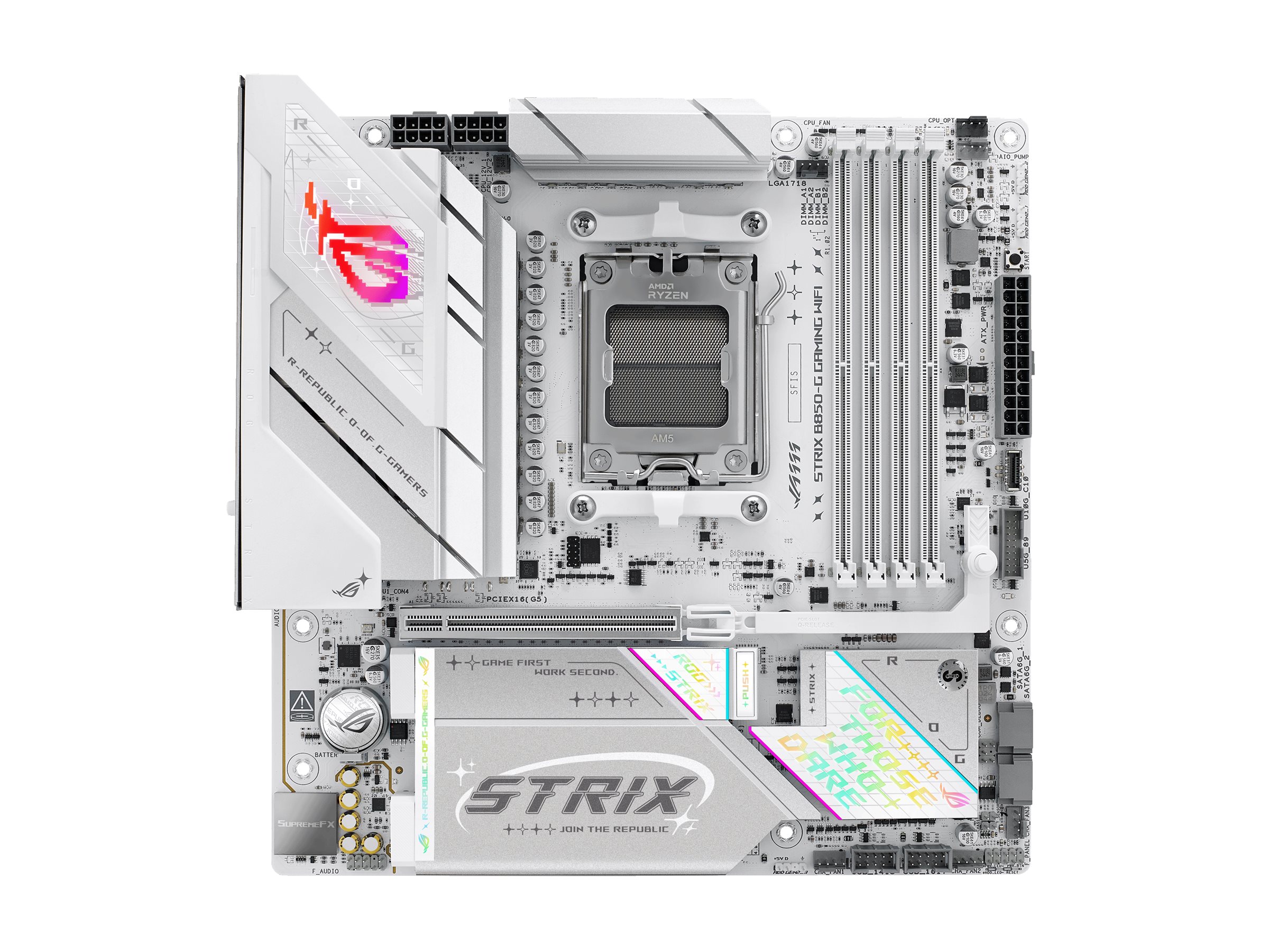 ASUS ROG STRIX B850-G GAMING WIFI Mainboard Micro ATX AMD B850 Socket AM5 Weiß