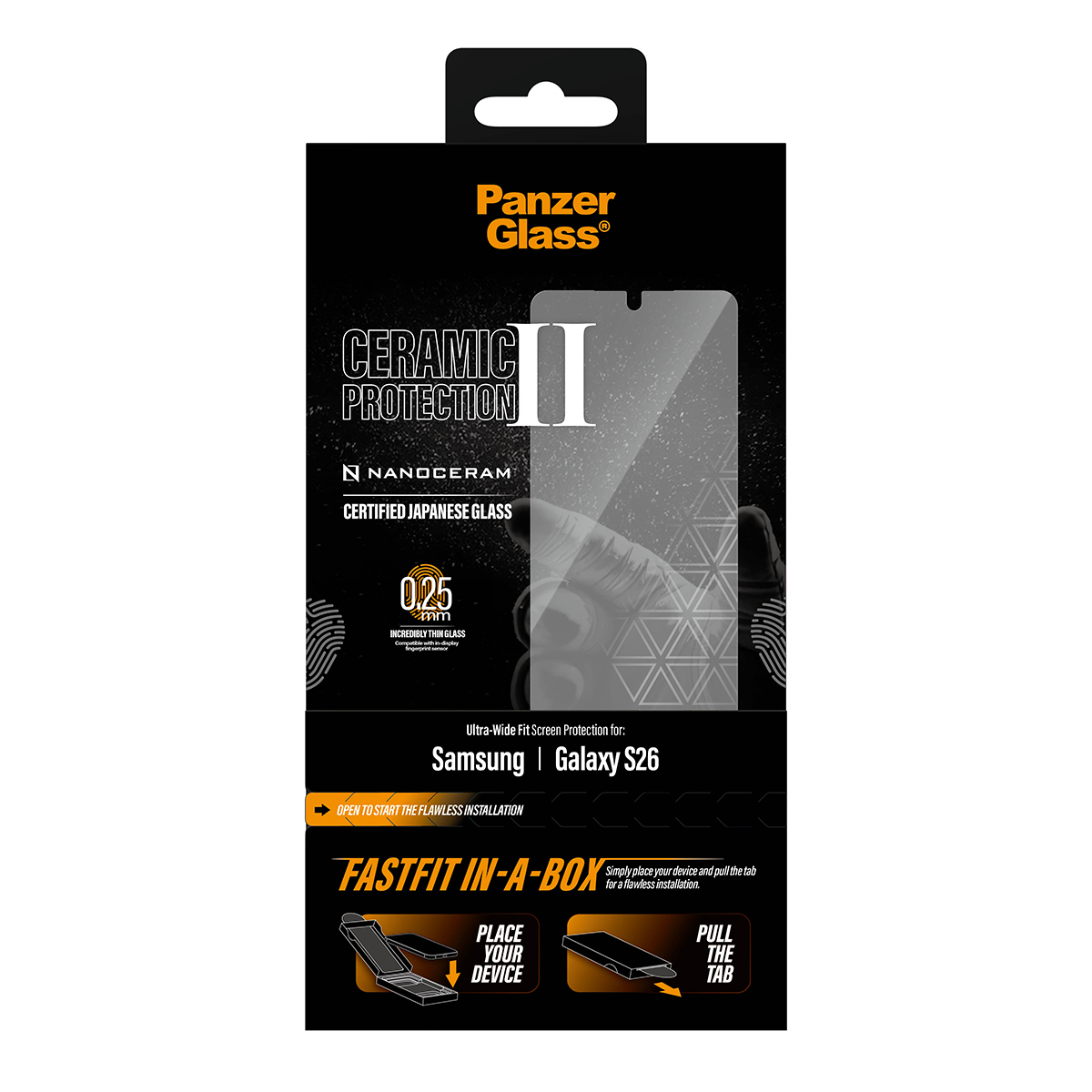PanzerGlass PG75225 Ceramic Displayschutzfolie Samsung Galaxy S26 Ultra-Wide Fit Transparent