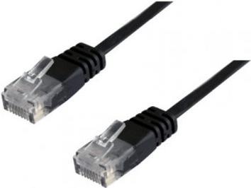 High Quality Patchkabel, flach, UTP, Cat 6, schwarz, 3.0 m Äußerst flaches Patchkabel zum versteckten Verlegen (78203S)