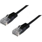 High Quality Patchkabel, flach, UTP, Cat 6, schwarz, 3.0 m Äußerst flaches Patchkabel zum versteckten Verlegen (78203S)