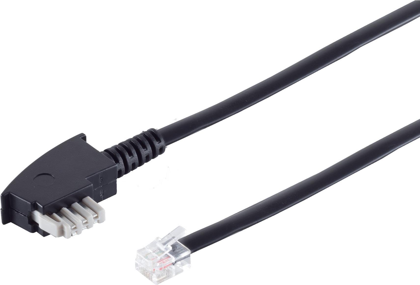 S/CONN maximum connectivity TAE Telefon-Anschlußkabel-TAE N-Stecker auf Western-Stecker 6/4, Philips und Panasonic, 15,0m (70155)