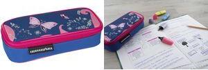 EBERHARD FABER Schlamper-Etui Schmetterling, pink/blau aus Polyester, großes Haupffach, Reißverschlussfach im - 1 Stück (577472)