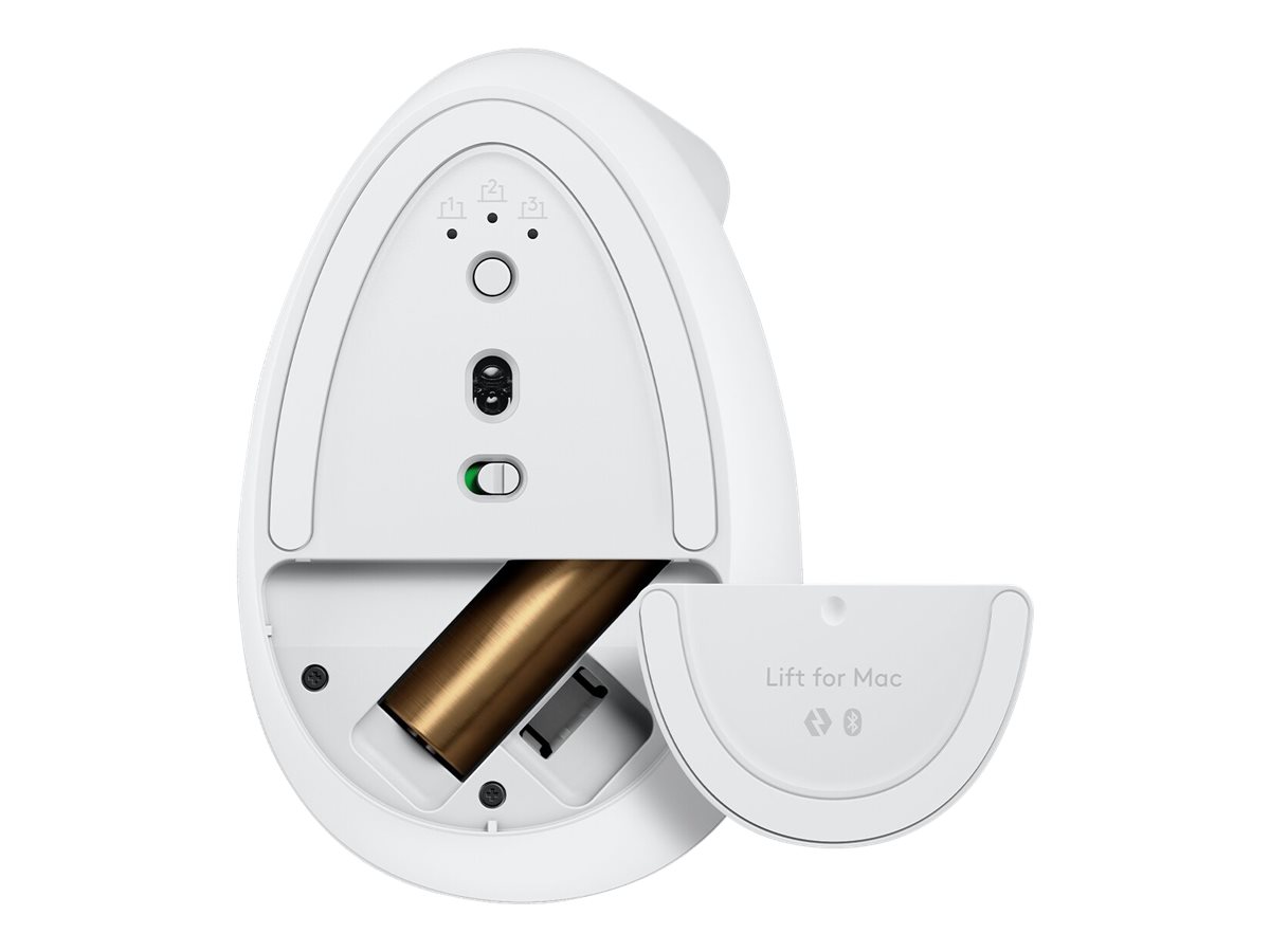 Logitech Lift for Mac Vertikale Maus kabellos 4000 DPI Off-White