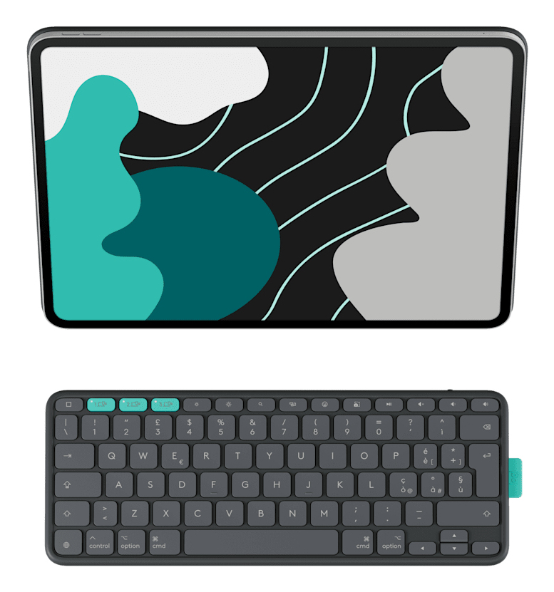 Logitech Flip Folio Tastatur und Foliohülle Graphite