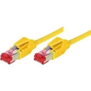 Patchkabel S/FTP, PiMF, Cat 6, gelb, 2,0 m halogenfrei, mit Draka-Kabel und Hirosesteckern TM21 (bisherige Bezeichnung S/STP) (71802Y)
