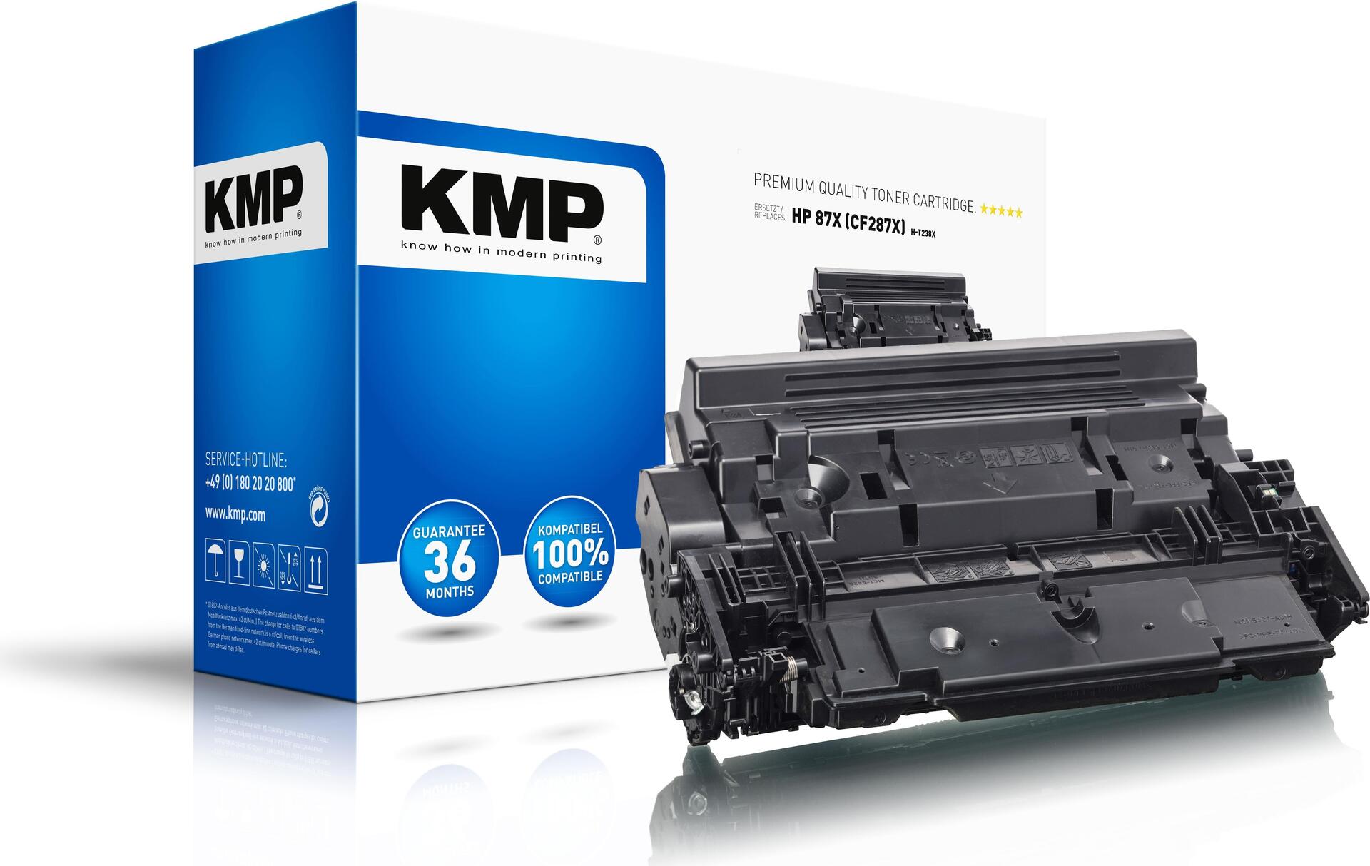 KMP Printtechnik AG KMP Toner HP CF287X black 18000 S. H-T238X remanufactured (2540,3000)