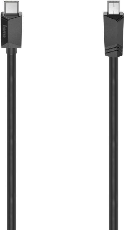 Hama USB-C-Kabel, USB-C-Stecker - Mini-USB-Stecker, USB 2.0, 480 Mbit/s, 0,75 m (00200643)