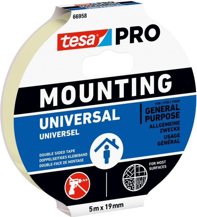 tesa Mounting PRO Universal 66958-00001-00 Montageband Weiß (L x B) 5 m x 9 mm 1 St. (66958-00001-00)