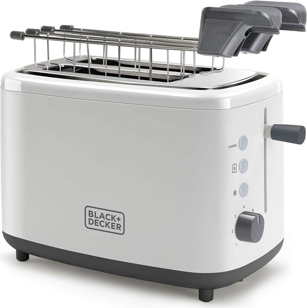 Black+Decker BXTOA820E - Toaster 820W. 2 breite Toastschlitze, Weiß (BXTOA820E)