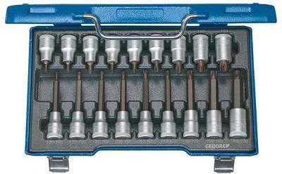 Gedore 6138510 Innen-Sechsrund (TX) Steckschlüssel-Bit-Einsatz-Set 18teilig 1/2 (12.5 mm)