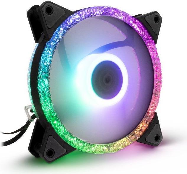 Inter-Tech RS-071 RGB Computergehäuse Ventilator 12 cm Schwarz - Weiß (88885538)