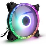 Inter-Tech RS-071 RGB Computergehäuse Ventilator 12 cm Schwarz - Weiß (88885538)