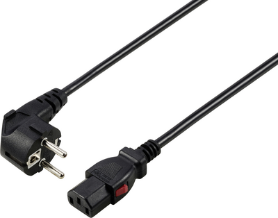 Sygonix SY-6733072 Kaltgeräte Anschlusskabel Schwarz verriegelbar (SY-6733072)