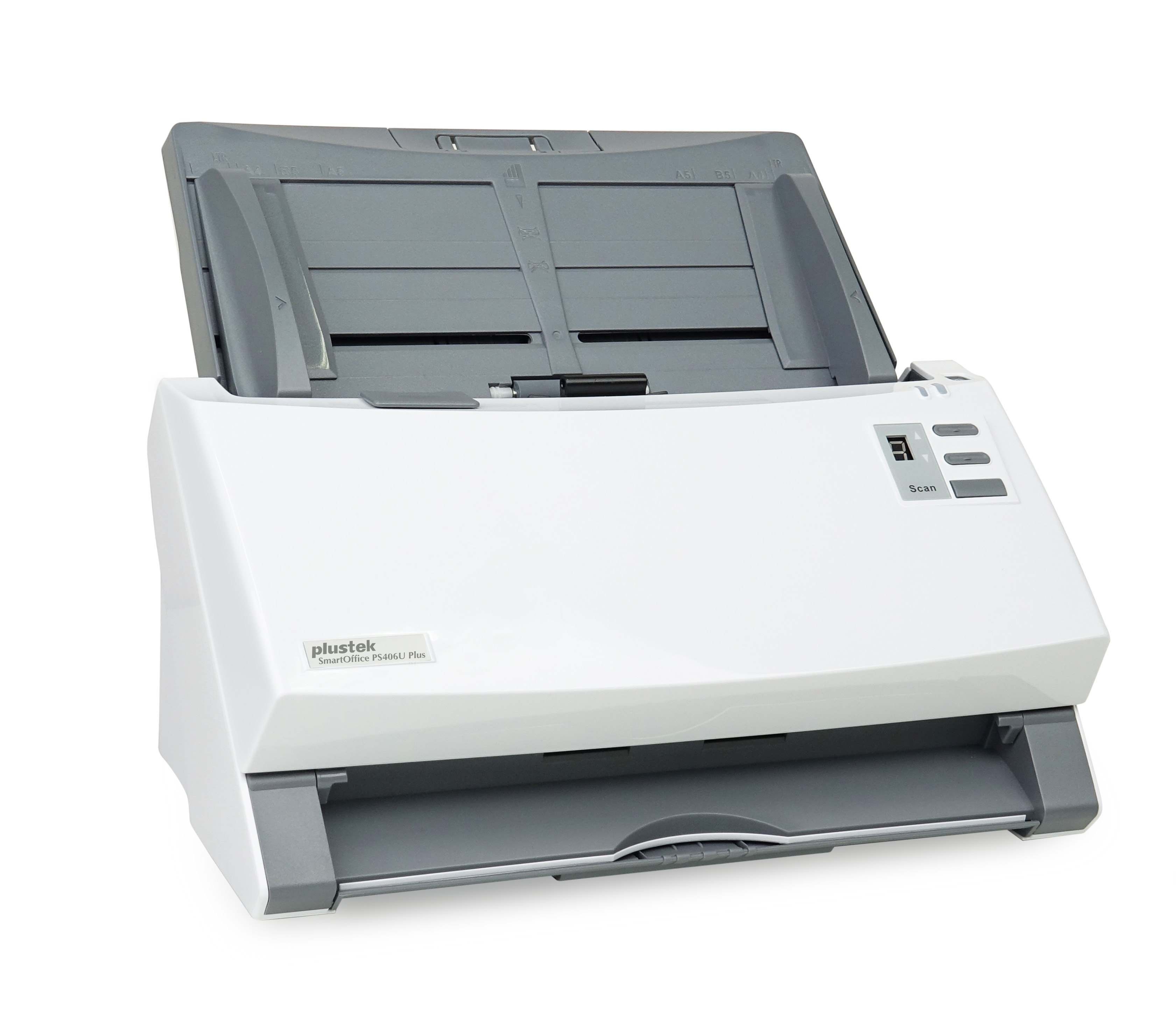 Plustek SmartOffice PS406U Plus Dokumentenscanner Duplex 600 x 600 dpi Grau, Weiß