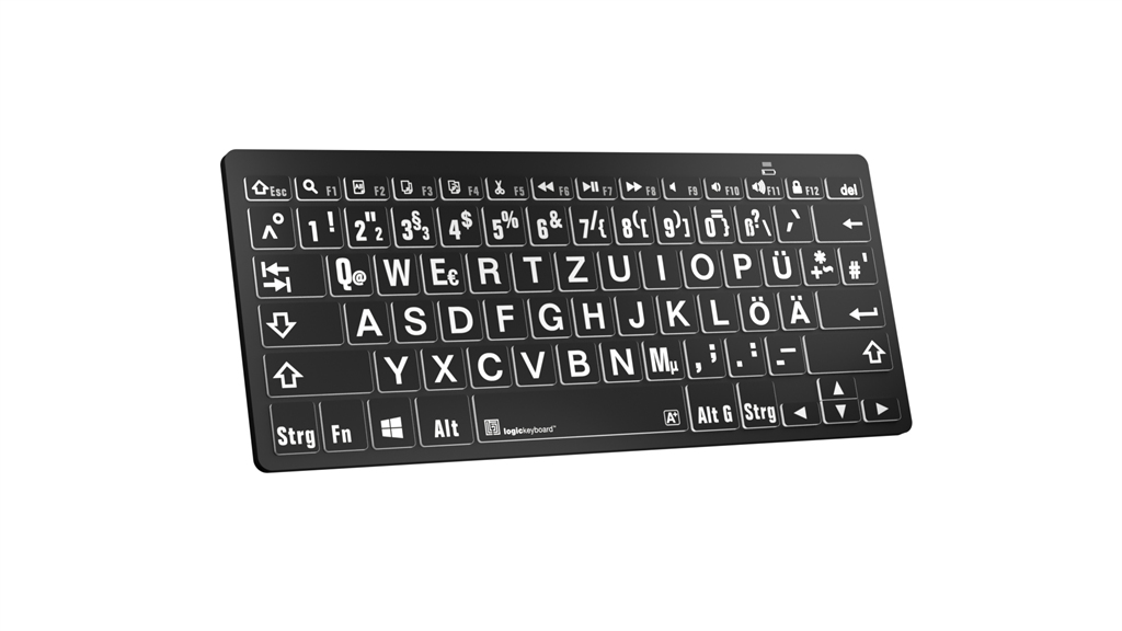 Logickeyboard LKB-LPWB-BTPC-DE Bluetooth Tastatur QWERTZ Schwarz
