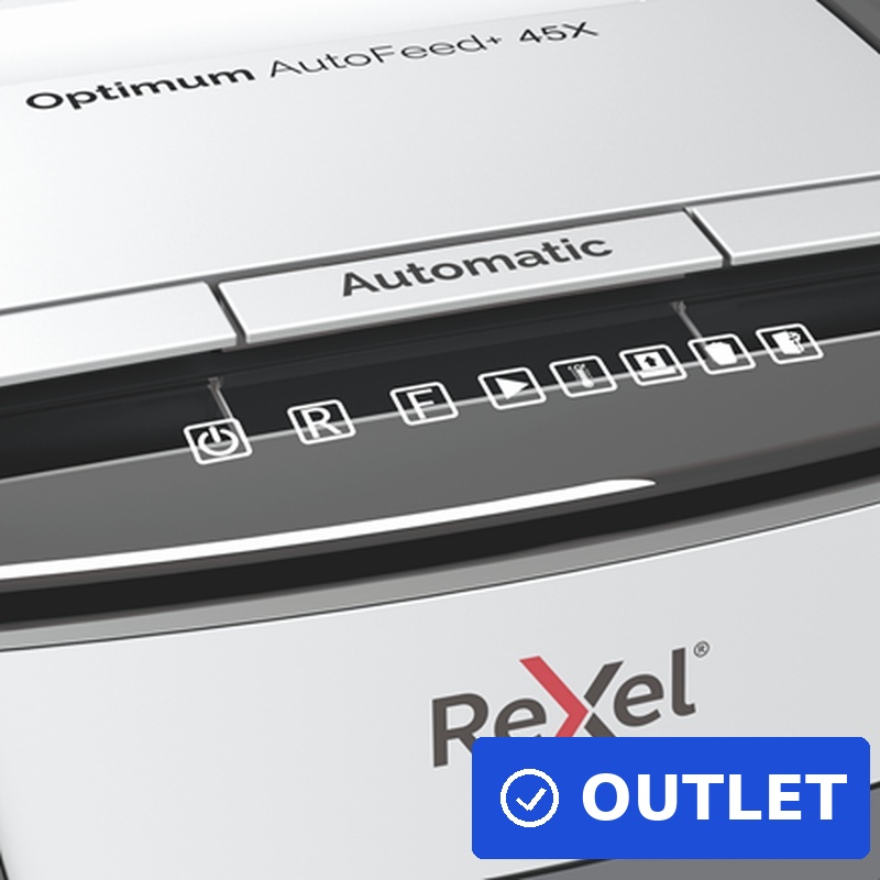 Rexel AutoFeed 45X Aktenvernichter Kreuzschreddern 55 dB Schwarz - Silber (2020045XEU) (geöffnet)