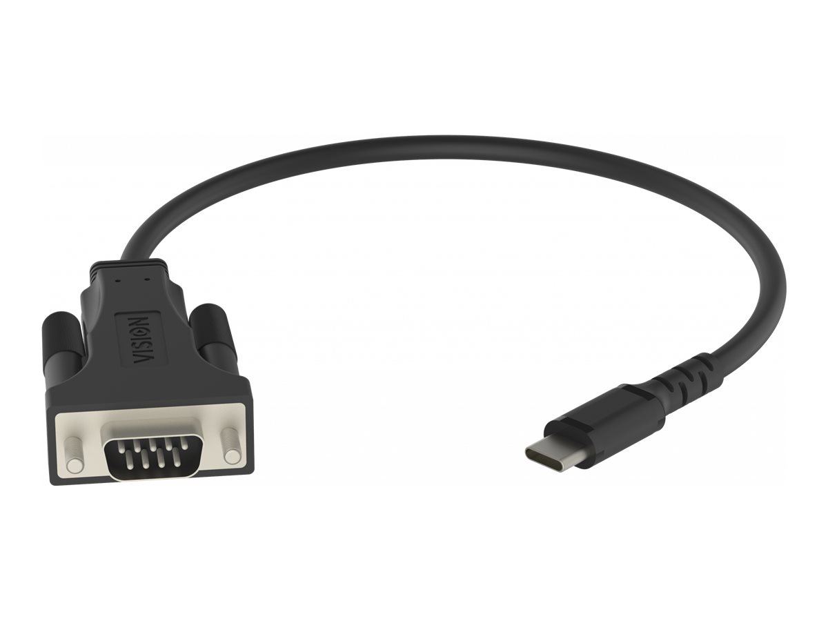 Vision Professional TC-USBCSER/BL Serieller Adapter USB-C zu DB-9 2 m Schwarz