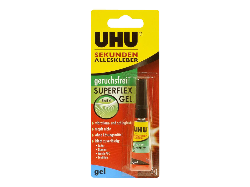 UHU Sekundenkleber Superflex Gel 3 g Transparent